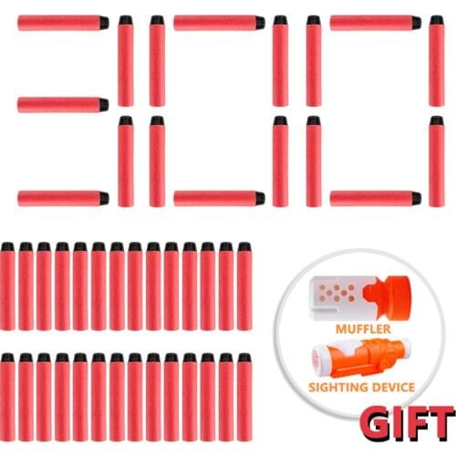 300PCS Pack Bullets 7.2cm Soft Hollow Hole Head For Nerf Accessories Refill Darts Toy Gun Blasters for Nerf Mega Series for Kids