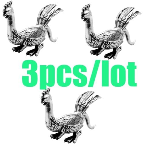 3pcs/Lot Phoenix Cigar Holder Portable Cigarette Travel Stander 925 Sterling Silver Mini Smoking Stand Gold Tools Accessories