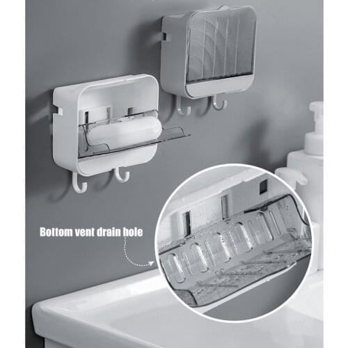 Bathroom Shelves Shower Rack Holders Stands Wall Mounted Bathroom Shelf Soap Dishes Holder with Phone Stand For Bathroom
