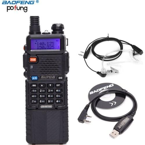 Baofeng UV-5R8W Walkie Talkie 3800mAh 8W/4W/1W Two way radio 10 km Dual Band VHF&UHF CB Radio+One Headset+One Programming Cable