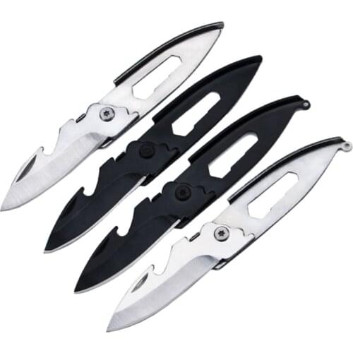 Portable Stainless Steel Shape Knife Camping Outdoor Survival Supplies Tools Foldable Pocket Knife Mini Knife Fruit Cut