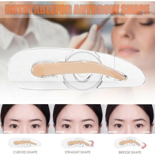 Adjustable Eyebrow Stamp Kit Women Makeup Tools Rotatable Three Type Brow Shape Eyebrow Seal Eye Brow Enhancers Eyebrow