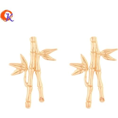 Cordial Design 50Pcs 24*34MM Jewelry Accessories/Hand Made/Charms/Copper Material/Bamboo Shape/Earring Findings/DIY Making
