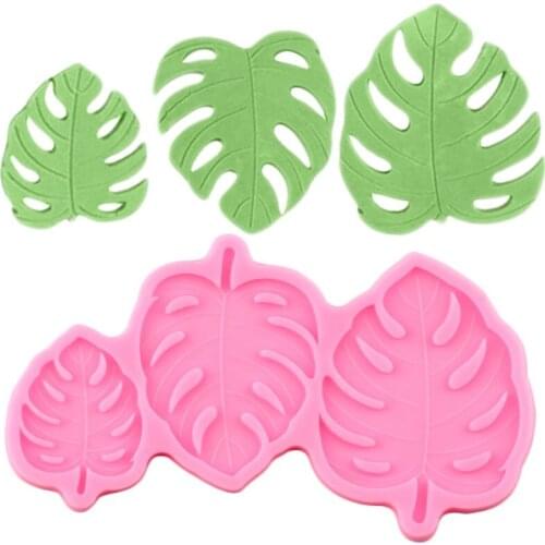 Leaves Silicone Molds Cupcake Topper Fondant Cake Decorating Tools Cake Border Mold Candy Clay Chocolate Gumpaste Moulds