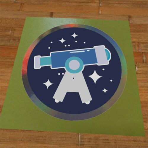 Blue background hologram sticker material printing