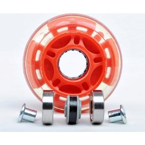 LED skating wheel for Kid roller skates shoes Children Inline Skates wheel 60mm 64mm 70mm 72mm Colorful Flash Shine ABEC-7 608zz