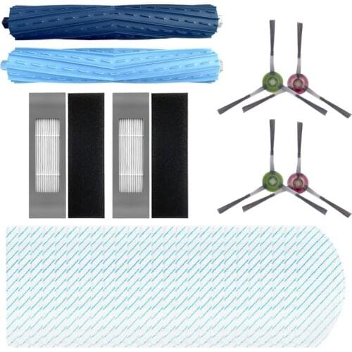 TOP!-For ECOVACS T9 AIVI Accessory Rubber Roller Main Brush HEPA Filter Side Brush for Deebot T9 AIVI Cleaning Replacement
