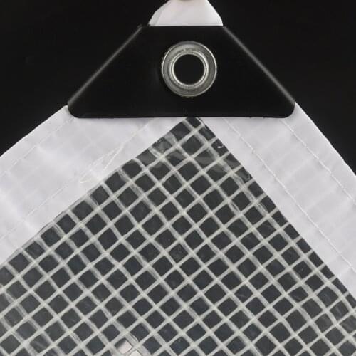 Reinforced 0.33mm Clear PE Tarpaulin Cover Rainproof Film Terrace Balcony Plants Shelter Camp Tent Tarpaulin Visible Shade Sails