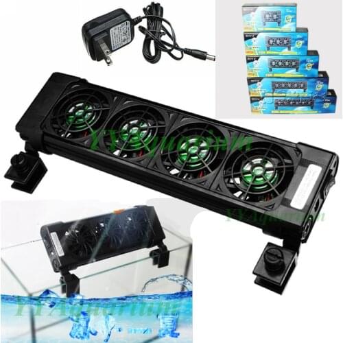 Fish tank Efficient Cooling Fan Quiet Chillers DC12V Coldwind For 42GAL Aquarium Temperature Reducer 110-240V BOYU #FS604