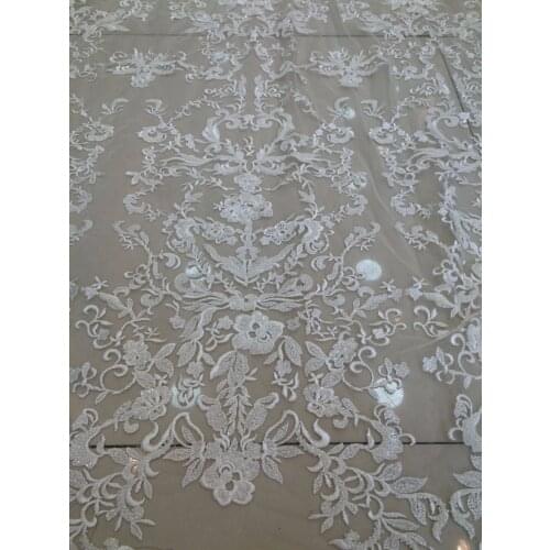 Best quality African SYJ-112933 Tulle French fabric Embroidered Net mesh lace fabric