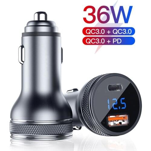 YKSKR 36W Quick Charge 3.0 Dual QC Car Charger For iPhone Samsung Huawei Xiaomi Fast Car ChargingQC3.0 Mobile Phone USB Charger
