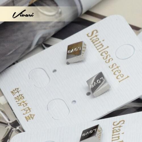 Vivari 2018 Fashion Stainless Steel Square Earrings For Women LOVE Letter Printed Jewelry Accessories Wedding Party Decoration