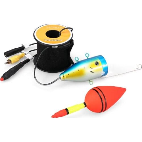 1200TVL Underwater Fishing Camera 24 LEDs Night Vision Waterproof Fish Shape Boat Ice with 15m/30m/50m Cable