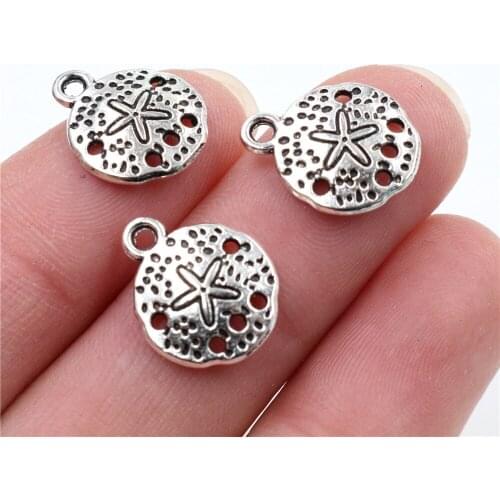 16x12mm 30pcs Antique Silver Plated Starfish Handmade Charms Pendant:DIY for bracelet necklace-P6-16