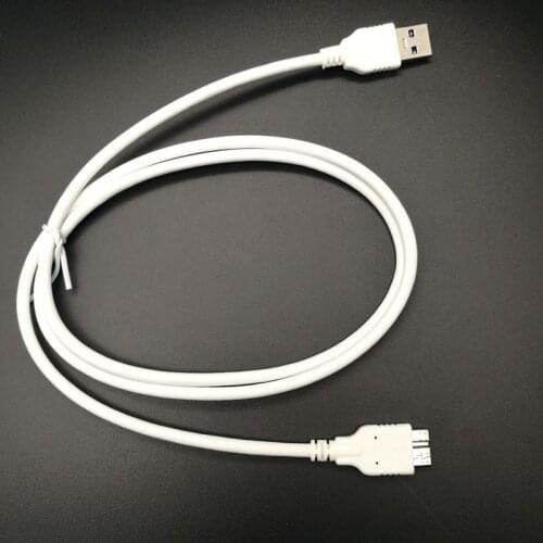 200pcs USB 3.0 Cable 1m USB 3.0 A Male to Micro B Male Extension Extender Cable White Color OD 4.0mm Cable DHL
