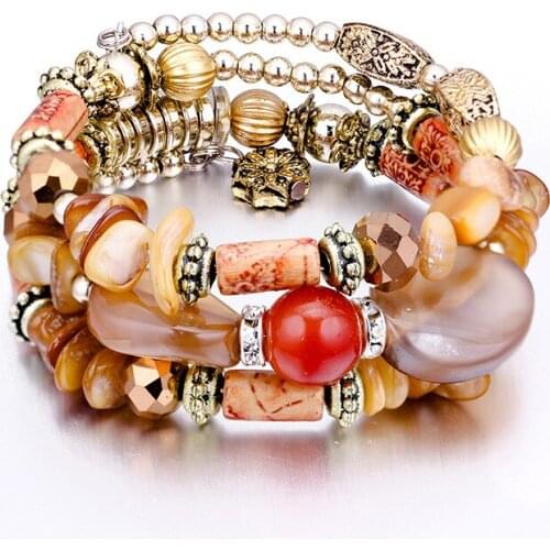 3pcs/set Boho Fashion Handmade Beaded Bracelets Set For Women Trendy Multilayer Geometric Charm Bracelet & Bangle Femme Jewelry