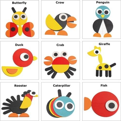 3D Cartoon Animal Giraffe Wood Puzzles Wooden Jigsaw Toys For Children Intelligence Develop Kids Baby Early Educational Toy 3pcs