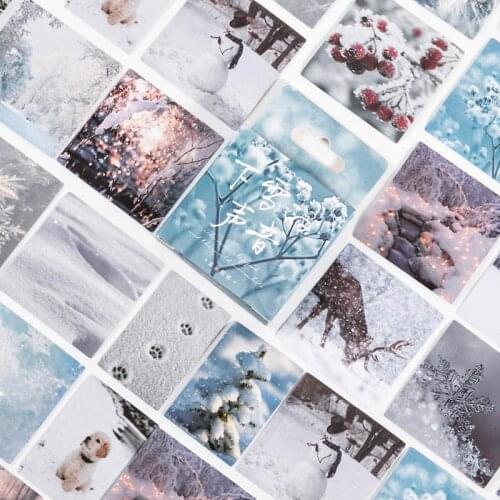 46 Pcs/Box Vintage Snowing Sound Series Mini Paper Sticker Package DIY Diary Decoration Sticker Album Scrapbooking