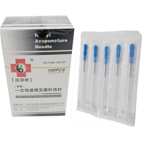 5box 100Pcs Sterile Acupuncture needle disposable Tube needle beauty Face needle with guide tube