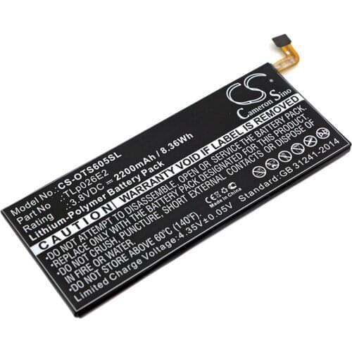 2021 Battery For Alcatel TLp026E2 Idol 4 Dual Sim,One Touch Idol 4,One Touch Idol 4 Dual Sim 2200mAh / 8.36Wh