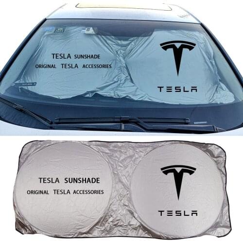 Car Sun Shade Protector Auto Front Window Sunshade Covers For TESLA MODEL X S 3 Y Roadster car Accessories