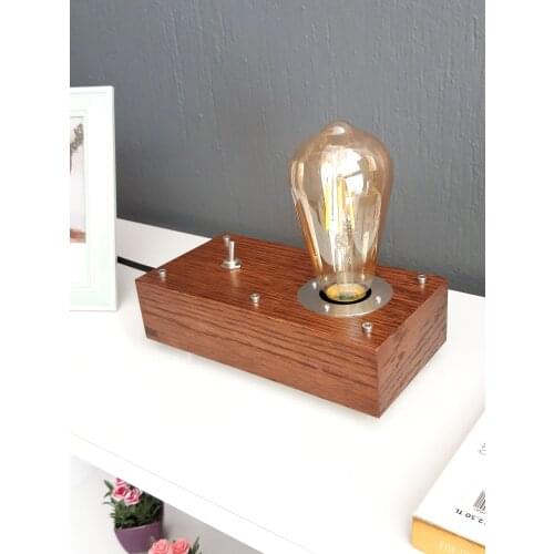 Decorative Oak Table Lighting Living Room Child Teenage Bedroom Reading Lamp Indoor Design Product
