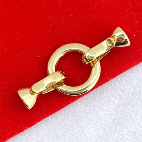 Copper Clasps Hooks for Diy Jewelry Findings Making Gold Color Necklace Bracelet Handmade Accessorisze