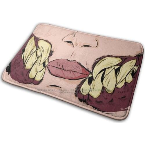 Mileenas Smile Mat Rug Carpet Anti-Slip Bedroom Entrance Door Mat Mileena Mortal Mortal Kombat Games Horror Monster Movies