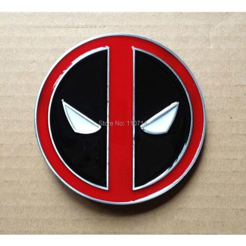 Fashion deadpool belt buckle with pewter finish SWB10-02 suitable for 4cm wideth belt with continous stock free shipping