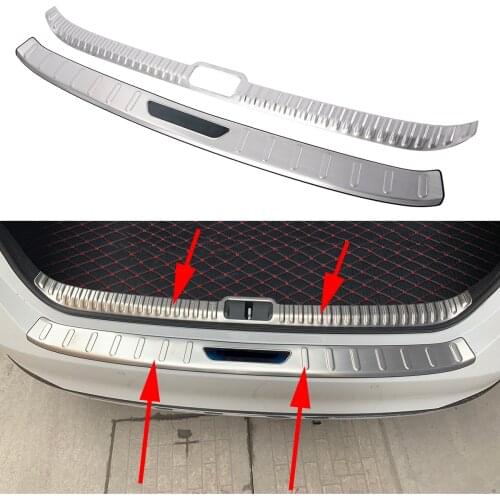 Car Inner Rear Trunk Tailgate Door Sill Cover Trim Fit For Lexus ES350 ES300h 2019 2020 2021 Accessories Stainless Steel