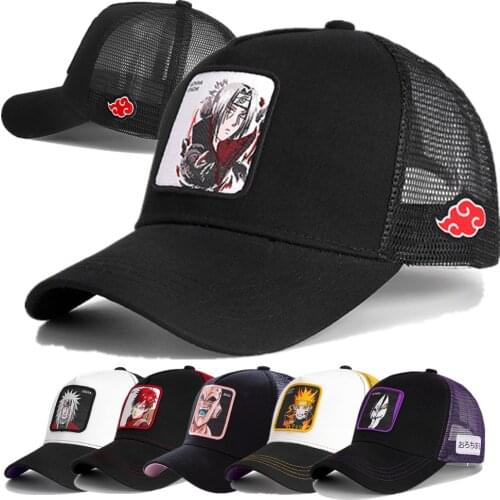 Newest Dragon Ball & Naruto Anime Brand Cap UCHIHA ITACHI Patch Trucker Hat Curved Brim Baseball Cap Gorras Casquette