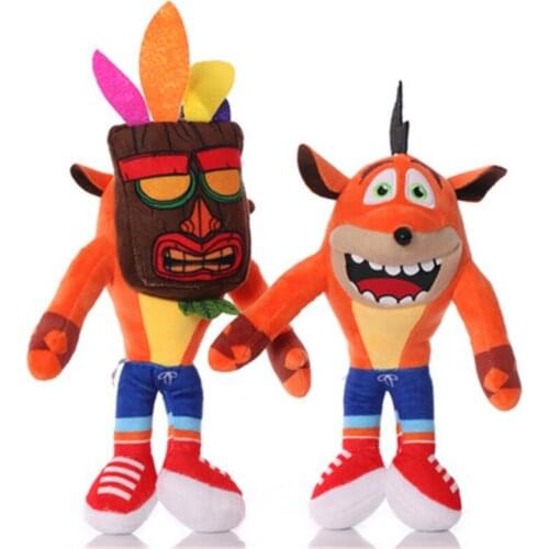 New 26CM Crash Bandicoot Wolf Plush Toy Cartoon Game Stuffed Doll For Children Toy Gift