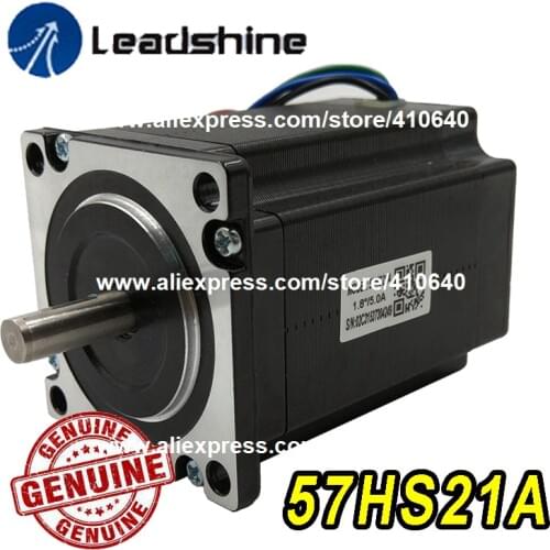 GENUINE Leadshine NEMA23 Stepper Motor 57HS21A 8mm Shaft 5A 2.1 N.M Torque 76mm Length 4 Wires Matching With Stepper Drive DM542