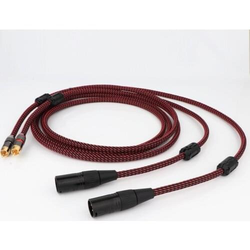 Preffair High End Valhalla Series Silver Plated XLR Interconect Cable with Rhodium Plated Carbon Fibre Plug Hifi Balanced Cable