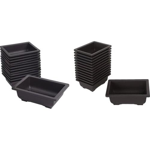 Rectangular Plastic Bonsai Training Pot, Flower and Fleshy Pot Container, Used for Garden, Home Decoration