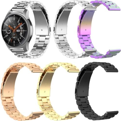 22mm Stainless Steel Watchband For Samsung Galaxy Watch R800 for Huawei Watch GT Active for Huami Amazfit Stratos/GTR Watch 42mm