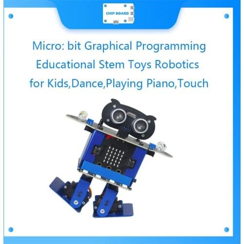 XiaoR Geek Robot Toy with Micro: bit Graphical Programming Educational Stem Toys Robotics for Kids,Dance,Playing Piano,Touch