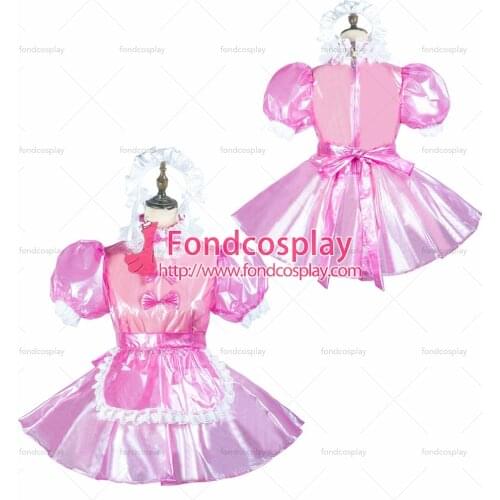 Sissy maid clear pvc dress lockable Uniform cosplay costume Tailor-made[G2438]