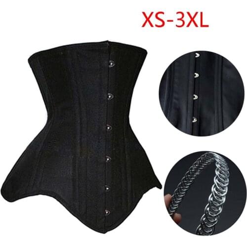 Waist Trainer Body Shaper 26 Steel Bones Corset Slimming Bustier Tops Waist Trainer Belts Black XS-2XL Outwork Women Corset