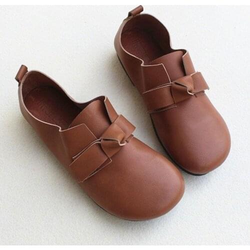 Shoes Woman Black Slip on Ballet Flats 2020 Spring Women Ballerina Shoes 100% Geuine Leather Ladies Flat Shoes mary jane flats