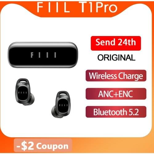 Original FIIL T1 Pro T1 Lite TWS True Wireless Earbuds Active Noice Cancelling Headset Bluetooth 5.2 Earphone IPX5 Waterproof