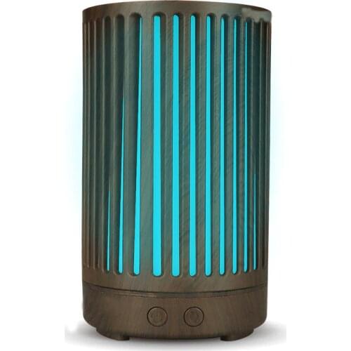 200ml Air Humidifier wood Hollow cylinder Electric Essential Oil Aroma Air Diffuser with 7 color LED night light for home