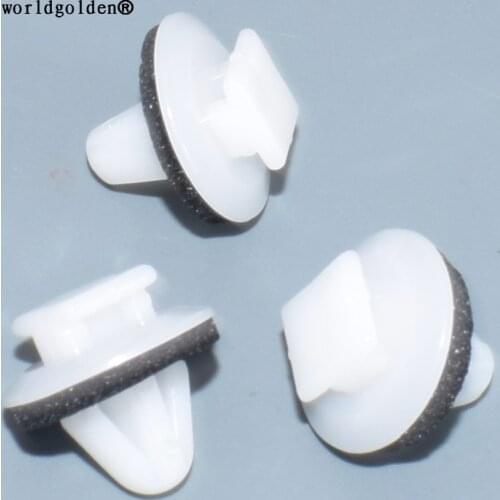 Worldgolden 100pcs auto fasteners Retainer With Sealer for Toyota#62955-20020 62955-12010 90467-10077 for GM#94848834