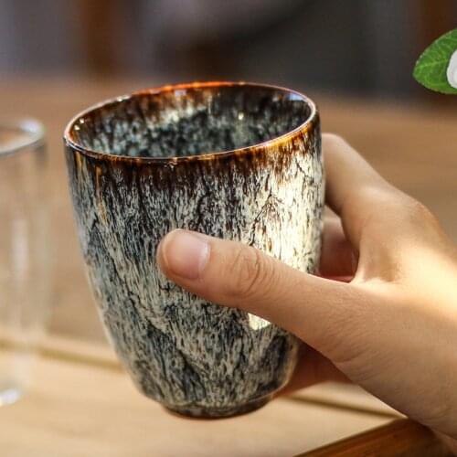 Japanese Retro Kiln Change Tianmu Glaze To Make Tea Cups Ceramic Kung Fu Tea Sets, Single Cups and Cups