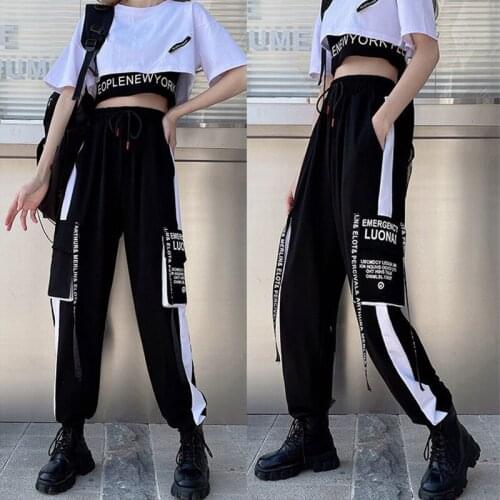 2021 New Era Personality Streetwear Women Hot Pants Spring Autumn Loose Comfortable Clothes White Black Colour Letter Big Pocket