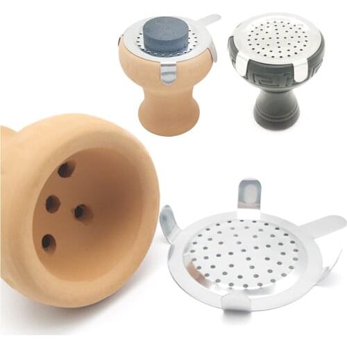 10Pcs Metal Holder With Hole Silver Hookah Charcoal Shisha Hookah Nargile Narguile Screens Cigarette Accessories Chicha Cachimba