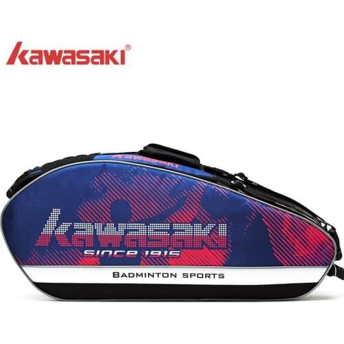100% Genuine Kawasaki Purple bag Multifuntional Sports Bag Badminton Racket Bag for 6 pcs Tennis Backpack