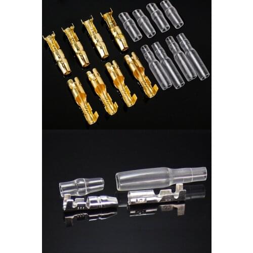 160pcs 80set 3.9mm Female Male Brass Japan Bullet Connector With Insulat Sleeve