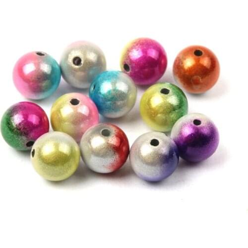 6/8/10mm Rainbow Starry Sky Acrylic Beads Round Loose Spacer Beads For Jewelry Making Diy Handmade Bracelet Necklace Accessories