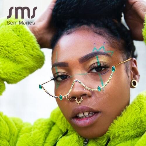 Diamond Steampunk Sunglasses Frames Women Eyeglasses Frames For Women Water Drill Wave Sunglasses Frames Men Eyewear Decoration